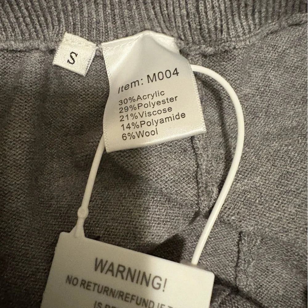 Charcoal Pantsuit with Ivory Trim - Picture 4 of 4